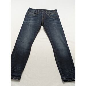 R13 Biker Boy Skinny Jeans Sz‎ 25 Howell Indigo Wash Dark Denim Stretch Italy